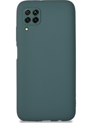 KZY Huawei P40 Lite Kılıf Kamera Korumalı Premier Silikon Kapak Petrol Mavisi