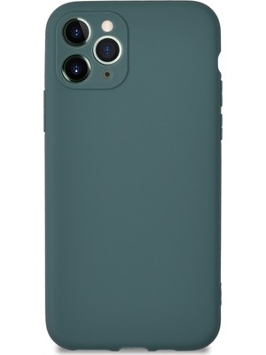 KZY Apple iPhone 11 Pro Kılıf Kamera Korumalı Premier Silikon Kapak Petrol Mavisi