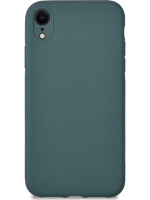 KZY Apple iPhone Xr Kılıf Kamera Korumalı Premier Silikon Kapak Petrol Mavisi