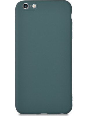 KZY Apple iPhone 6 Plus Kılıf Kamera Korumalı Premier Silikon Kapak Petrol Mavisi
