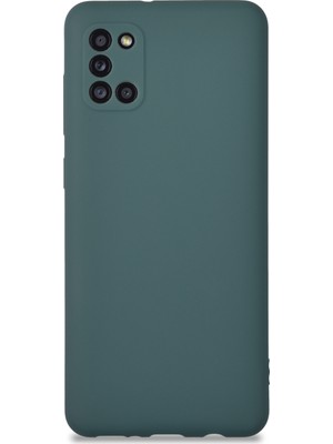 KZY Samsung Galaxy A31 Kılıf Kamera Korumalı Premier Silikon Kapak Petrol Mavisi