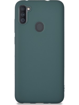 KZY Samsung Galaxy M11 Kılıf Kamera Korumalı Premier Silikon Kapak Petrol Mavisi