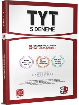 3D Yayınları Simülasyonu 5'li TYT Deneme