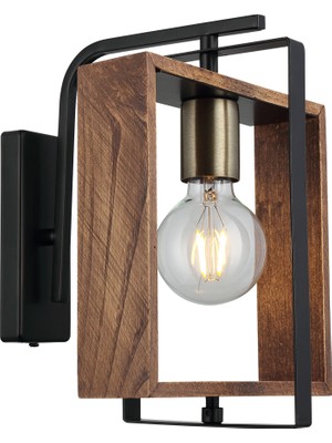 Lucea Karo Esk./Siyah Boyalı Aplik 1Xe27