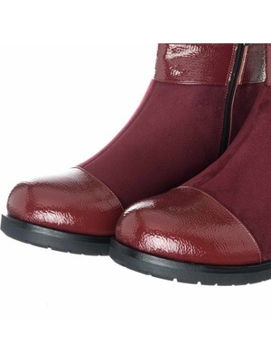 K101-1 Bordo Büyük Numara Özel Seri Kadın Botları
