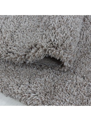 Carpettex Yuvarlak Süpersoft Yumuşak Shaggy Halı 3 cm Hav Yüksekliği Düz Bej