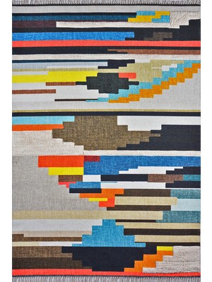 Rugs Modern Rustik Multy 4010 Çok Renkli Kilim