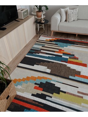 Rugs Modern Rustik Multy 4010 Çok Renkli Kilim