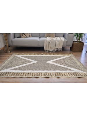 Rugs Modern Rustik Yellow 4009 Bej Haki Iskandinav Stil Kilim