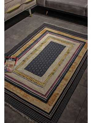 Rugs Modern Rustik Navy 4000 Boho ve Iskandinav Stil Kilim