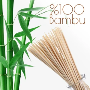 The Buybox Çöp Şiş ,tavuk Şiş Izgara ve Tavada Kullanım  25 cm 100'LÜ