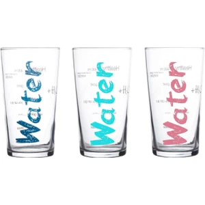 Mudo Concept Water Bardak 3Lü Set Mavi Turkuaz Pembe