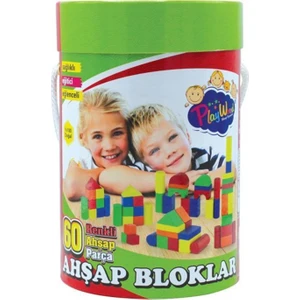 Play Wood Renkli Ahşap Bloklar 60 Parça ONY210
