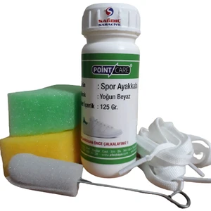 Point Care Care Beyaz Ekstra Yoğun Kapatıcı Ayakkabı Boyası Beyaz Bağcık ve Boya Süngeri POINT22, One Size
