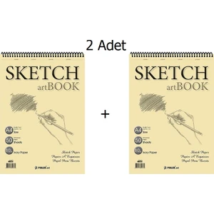 Folıx Eskiz Defteri A4 50 Yaprak Spiralli Ivory Sketchbook 80 gr - 2'li