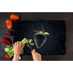 Altın Çilek Cam Kesme Tahtası - Cam Kesme Tablası | 30 cm x 40 cm