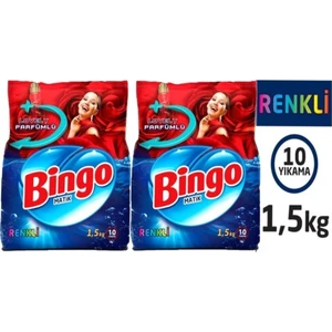 Matik Toz Çamaşır Deterjanı Renkliler 10 Yıkama 2 x 1500 G