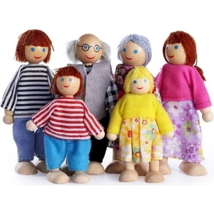Sam Toys Ahşap Aile Kukla Seti