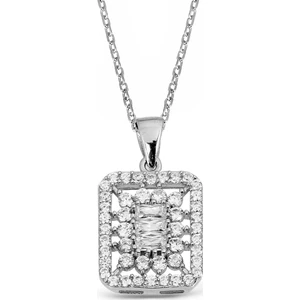 Argentum Concept Baget Taşlı Gümüş Kolye