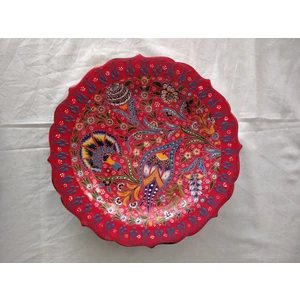 Sultan Çini 30 cm Kabartma Desenli Tabak