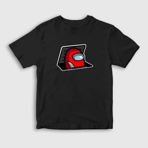 Unisex Çocuk Siyah Hide Among Us T-Shirt