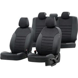 Renault Master 1+1 (2 Kişi) 2011-2019 Özel Üretim Koltuk Kılıfı Milano Design Siyah