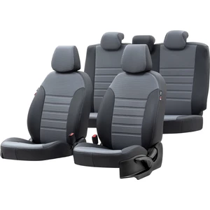 Ssangyong Kyron 2008-2012 Özel Üretim Koltuk Kılıfı New York Design Füme - Siyah