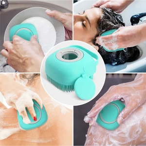 Şampuan Hazneli Silikon Peeling Duş Fırçası Masaj