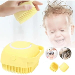 Şampuan Hazneli Silikon Peeling Duş Fırçası Masaj
