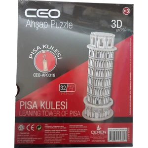 3D Ahşap Puzzle ( Pisa Kulesi )