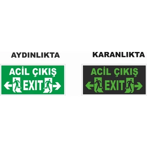 Acil Çıkış Exıt Fosforlu Levhası