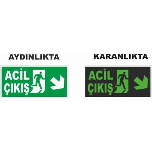 Acil Çıkış Fosforlu Levhası
