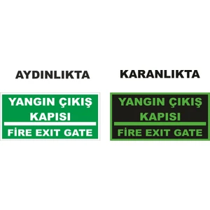 Yangın Çıkış Kapısı Fosforlu Levhası