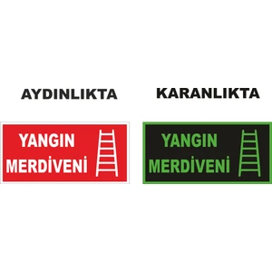Yangın Merdiveni Fosforlu Levhası