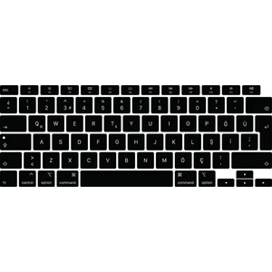 Apple Macbook Air 2020 A2179 13" 13.3" Touch Id Türkçe Silikon Q Klavye Koruyucu
