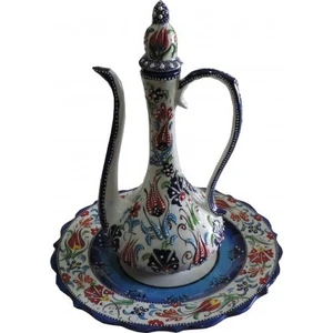Sultan Çini Sultan Çini-Çini El Emeği Çini Ibrik Vazo Seti