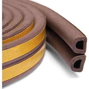 Açık Dükkan Kapı Pencere Kauçuk Izolasyon Bandı / Fitili Kahverengi 2x5=10 m