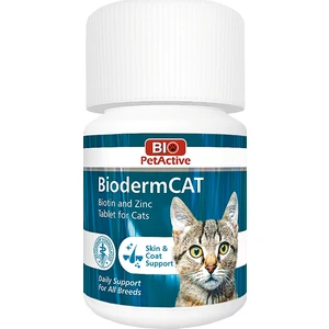 Bio Pet Active Alcotes Biodermcat | Kediler Için Biotin ve Çinko Tableti 100 Tablet