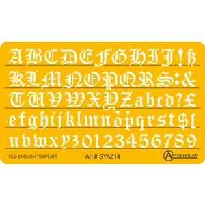Kaligrafi Yazı Şablonu Old English Style SYAZ14
