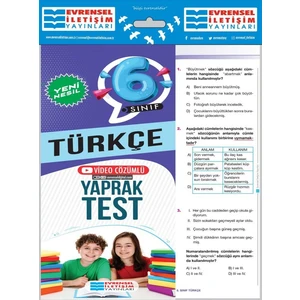 Evrensel İletişim Yayınları 6.Sınıf  Türkçe Yeni Nesil Yaprak Test