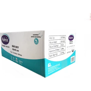 ÇÖP TORBASI POLMİX MİNİ 40X50 ÇİFT KAT ŞEFFAF 1 KOLİ 50 PAKET