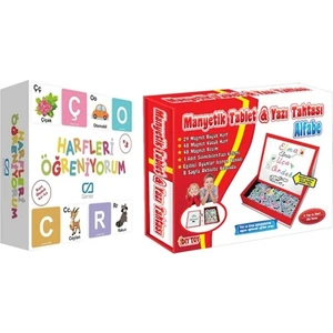 Ca Games Ca Harfleri Öğreniyorum + Diytoy Manyetik Tablet Alfabe (2'li Eğitici Set)