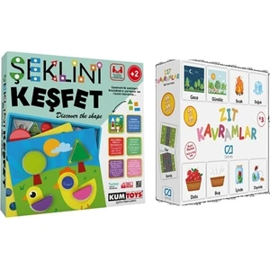Şeklini Keşfet + Ca Zıt Kavramlar (2'li Oyun Seti)