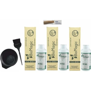 Biomagic Amonyaksız Organik Keratin+Argan Yağlı Saç Boyası 99.33 Çok Açık Kumral Dore 60 ml x 3 + Oksidan 90 ml +Boyama Seti