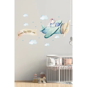 Kt Decoration Sevimli Pilot Uçak Duvar Sticker Seti