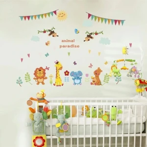 Kt Decoration Animal Paradise Bebek ve Çocuk Odası Duvar Sticker