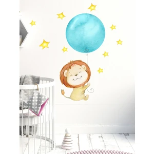 Kt Decoration Sevimli Balonlu Aslan Duvar Sticker Seti