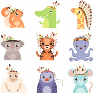 Kt Decoration Sevimli Hayvanlar Kapı Kenarı Duvar Çıkartmaları