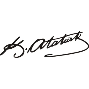 Tellgraf K.atatürk Imza Sticker 30 cm