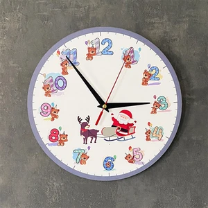 Sevimli Ayıcık ve Noel Baba Duvar Saati